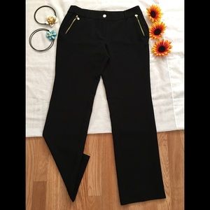 Anne Klein Women’s Black Golden Button Dress Pants